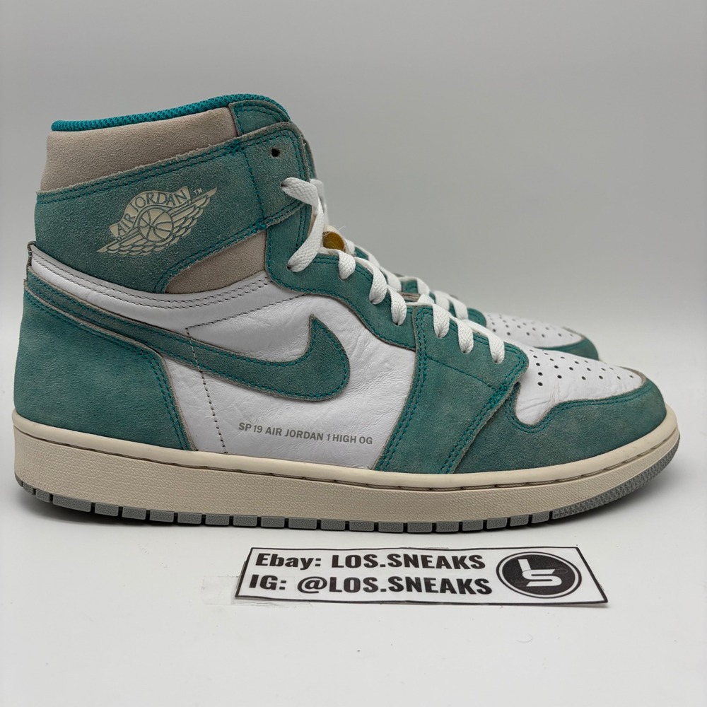 Air Jordan 1 Retro High OG Turbo Green White Grey Mens Size (12555088-311) - Picture 3 of 8